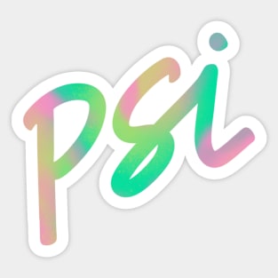 Greek Alphabet: psi (pastels) Sticker